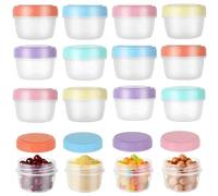 Kievano Mini Recipientes para Alimentos con Tapa - Set de 12, 80 ml, Herméticos, Apilables, Aptos para Microondas y Congelador, Contenedores Pequeños para Snacks, Salsas y Papillas