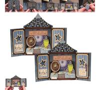 KIEYIQE Horacio el Sabio - Tarjeta emergente navideña del gran astrólogo sapo, tarjeta de felicitación navideña de circo y astrología de fantasía en capas 3D, regalo coleccionable mágico único (2pcs)