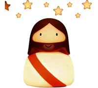 KIEYIQE Lámpara de noche de Jesús, lámpara de noche recargable por USB con control táctil, lámpara de noche recargable para mesita de noche, deja que su luz guíe tu camino (1pc)