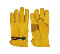 KIFSDLF Guante de trabajo cuero, guantes protección seguridad for soldadura vacuno suave, trabajadores Para soldadura(XL)