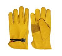 KIFSDLF Guante de trabajo cuero, guantes protección seguridad for soldadura vacuno suave, trabajadores Para soldadura(M)