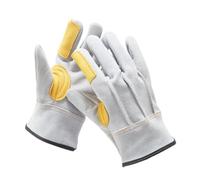 KIFSDLF Guantes de trabajo for hombres, guantes construcción for soldar, ignífugos, cuero for chimenea Para soldadura(L)