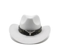 KIFSDLF Sombrero de vaquero occidental lana for hombre y mujer, sombrero for caballero, señora, invierno, otoño, Jazz, vaquera para Viaje Fiesta Boda Compras(Fluorescent Green,56-58CM)