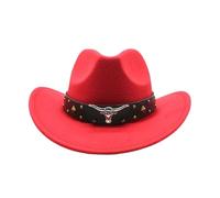 KIFSDLF Sombrero de vaquero occidental lana for hombre y mujer, sombrero for caballero, señora, invierno, otoño, Jazz, vaquera para Viaje Fiesta Boda Compras(Blue,Child 52-54CM)