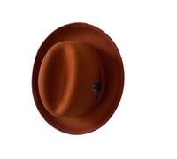 KIFSDLF Sombreros Fedora de fieltro lana for hombres Roll Up Gentleman Jazz Hat Party Dress Cap para Viaje Fiesta Boda Compras(Red)