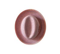 KIFSDLF Sombreros Fedora de fieltro lana for hombres Roll Up Gentleman Jazz Hat Party Dress Cap para Viaje Fiesta Boda Compras(Pink)