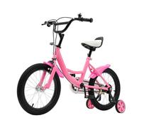 KigerNee Bicicleta infantil de 16 pulgadas, altura ajustable, para exteriores, deportiva, con ruedas estabilizadoras extraíbles, para ciclismo, guardabarros, timbre, para niños a partir de 5 - 8