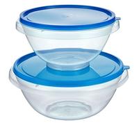 Kigima Ensaladera Cuenco para masa con levadura Bol para mezclar Tazón para ponche set de 2 7l y 4,5l azul