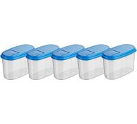 Kigima Recipientes para dispensar, dosificar y almacenar alimentos azul 1l set de 5