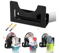 Kigniote Soporte de amoladora angular con tornillos de fijación, soporte de pared para amoladora angular, 115-125 mm, universal, soporte para amoladora angular Bosch Makita Einhell Flex (negro)