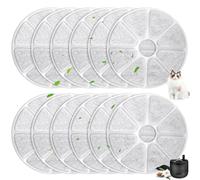 Kignoite 12 Filtros para Fuente para Gatos para Philips PAW3210/02 Cat Water Fountain, Filtros Fuente de Repuesto de Carbón Activo, Sistema de Filtración Triple Filtro Bebedero Gatos