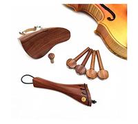 KIHENE 1 Juego de piezas de accesorios de palisandro de violín de estilo barroco 4/4, pieza trasera + clavijas de afinación + pines de extremo + reposapiés/soporte de barbilla (Color : Model 2)