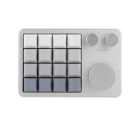 KiiBoom Cybrix 16 VIA Programable Macro Pad - 16 Teclas + 3 Botones Numpad Type-C de Aluminio, PCB Hot-Swappable PCB, RGB Keyboard, Teclado numérico ligero y portátil para Windows y Mac (Plata)