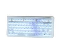 KiiBoom Jade75 75% CNC+UV Resin Molding Teclado mecánico con RGB, BT5.0/USB-C/2.4 GHz Wireless Gaming Keyboard, QMK&VIA programable, Hot-Swappable para Windows/Mac/Linux (transparente)
