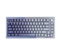 KiiBoom Loop 75 75% estructura de bloque de aluminio completo teclado mecánico, QMK/VIA programable, BT5.0/2.4GHz/USB-C teclado gaming, junta, placa FR4, RGB para Win/Mac (azul)
