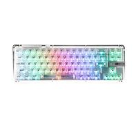 KiiBoom Phantom 68 65% Teclado mecánico con junta de cristal reemplazable caliente, NKRO inalámbrico triple modo RGB, 4000 mAh batería para Win/Mac (blanco)