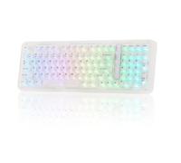 KiiBoom Phantom98 Lite 96% Teclado mecánico inalámbrico para juegos, programable VIA, color crema con junta, batería de 8000 mAh, intercambiable en caliente, RGB, NKRO para Win/Mac (claro, interruptor