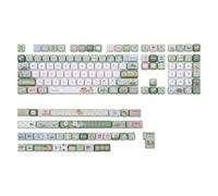 KiiBoom Sprout Picnic Keycaps Set 144 Teclas MOA Perfil PBT Teclas para Teclado Mecánico, Compatible con ANSI/ISO, 60%, 65%, 75%, TKL, Diseño de tamaño completo