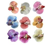 KIIFENG Paquete multiusos de 9 elegantes pinzas para el pelo de orquídeas para mujeres y niñas, accesorios para el cabello de tela resistente