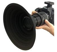 Kiimiles Ultimate - Parasol de silicona con cono antirreflejos, reversible, plegable, se extiende sobre cualquier lente de emisión de lente, cámara para uso en teléfono (tamaño mediano) (tamaño