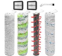 KiimSin Accesorios para Bissell CrossWave X7 Plus Cordless Pet, X7 Pro Pet 2955N,3479N,3011,3055, 3277,3279,3276A Repuestos de Aspirador en Seco y Húmedo, 4 Cepillos Rodillo + 2 Filtros