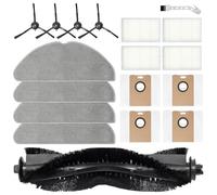 KiimSin Accesorios para Tapo RV20 MAX Plus,para Tapo RV20 MAX,para Tapo RV30 MAX Plus,para Tapo RV30 MAX aspiradoras,1 Cepillo Principal,4 paños,4 Bolsas para Polvo,4 filtros,4 cepillos Laterales