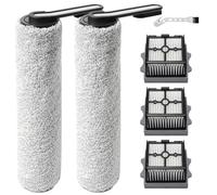 KiimSin Cepillos Rodillo Accesorios para Tineco Floor One S5 Combo/ S5 Combo Power Kit Repuestos de Aspirador en Seco y Húmedo, 2 Cepillos Rodillo + 3 Filtros Hepa + 1 Cepillo
