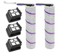 KiimSin Cepillos Rodillo + Filtros Accesorios para RowentaX-Clean 10 / para Narwal S20 Pro Repuestos de Aspirador en Seco y Húmedo, 2 cepillo de rodillo de repuesto + 3 Filtros Hepa + 1 Cepillo