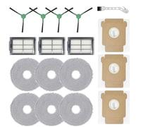 KiimSin Repuestos para iRobot Roomba Plus 505 Combo/Plus 405 Combo Accesorios aspiradoras robot, 6 paños, 3 bolsas para polvo, 3 filtros, 4 cepillos laterales