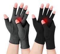 Kiiwah 2 Pares Guantes Artrosis, Guantes De Compresión Artritis para Mujer Hombres, Guantes sin Dedos Alivian El Dolor de Rsi Tunel Carpiano, Dolor de Manos, Reumatoide, Sindrome de Raynaud