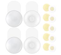 Kiiwah 2 Pares Pezoneras Adhesivas Invisibles Push Up, Silicona Sujetador Invisible Adhesivo Pegatinas Sujetador Pecho Cubre Pezones Push Up, con 5 Pares Nipple Covers (6.5cm)