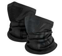 Kiiwah 2 Pcs Braga Cuello Hombre y Mujeres, Pasamontañas Anti Viento Transpirable Elástica Calentador de Cuello para Actividades Diarias Deportes Ciclismo Correr Esquiar