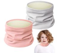 Kiiwah 2 Piezas Bufandas Algodón para Niño Niña, Pañuelos de Cuello de Bebé de Invierno Multipropósito Braga Cuello para Niños Niñas 0-8 Años Al Aire Libre