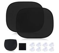 Kiiwah 2 Piezas Parasol Coche Bebe, Parasol Coche Lateral con Protección UV, Parasol Ventana Coche con 8 Ventosa, Trasero Sombrilla Coche Ventana para Infantil Niños Adulto Mascotas