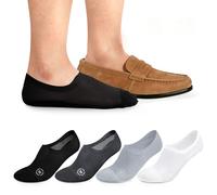 Kiiwah 4 Pares Calcetines Invisibles para Hombre Mujer, Verano Tobilleros de Algodón Transpirables Cortos Antideslizantes Silicona Bajos