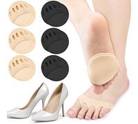 Kiiwah 6 Pares Almohadillas Metatarsianas de Tela de Nido de Abejapara Mujere y Hombre, Almohadillas Reutilizables para el Antepié del Talón Alto Prevención del Dolor