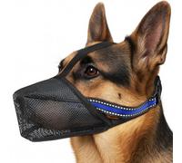 Kiiwah Bozal Perro, Transpirable Bozal Perro Mediano, Suave Ajustable Bozales para Perros con Malla, Evitar Que Masticar, Alimentar y Morder, Aplicable a Pequeño, Mediano y Grandes