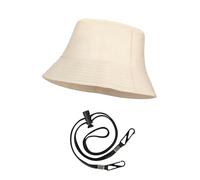 Kiiwah Sombrero Pescador para Hombres y Mujeres, Versátil Sombrero de Cubo Algodón, Moda Bucket Hat, Sombreros para el Sol con Correa Cortavientos Extraíble para Exteriores y Outfits Diarios