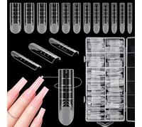 Kiiwah Tips Uñas Postizas 120 Piezas Moldes Uñas Acrilicas, Reutilizable Dual System Form Nails Formas de Uñas Duales Moldes de Uñas de Doble Sistema para Amantes del Arte de las Uñas