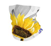 KIJ Acuarela Girasoles Amarillos Flores Azules, Braga de cuello con protección solar, bandana para correr, andar en bicicleta, pescar y practicar deportes al aire libre.