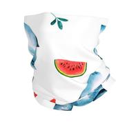 KIJ Acuarela Lindo Hipopótamo Sandía, Braga de cuello con protección solar, bandana para correr, andar en bicicleta, pescar y practicar deportes al aire libre.