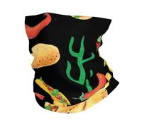 KIJ Comida mexicana sin costuras, Braga de cuello con protección solar, bandana para correr, andar en bicicleta, pescar y practicar deportes al aire libre.
