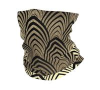 KIJ Conchas marinas Art Déco con escamas doradas y champán negro, Braga de cuello con protección solar, bandana para correr, andar en bicicleta, pescar y practicar deportes al aire libre.