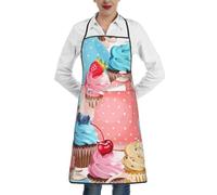 KIJ Magdalena en taza de té, Para mujeres con bolsillos, delantales para cocina, jardinería y salón