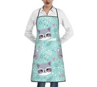 KIJ Mapache y koala, Para mujeres con bolsillos, delantales para cocina, jardinería y salón