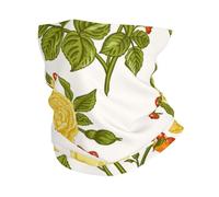 KIJ Peonía de flor amarilla, Braga de cuello con protección solar, bandana para correr, andar en bicicleta, pescar y practicar deportes al aire libre.