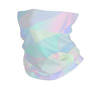 KIJ Poligonal holográfico iridiscente abstracto, Braga de cuello con protección solar, bandana para correr, andar en bicicleta, pescar y practicar deportes al aire libre.