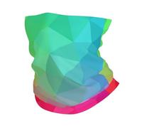 KIJ Poligonal multicolor que consta de triángulos arcoíris, Braga de cuello con protección solar, bandana para correr, andar en bicicleta, pescar y practicar deportes al aire libre.