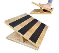 KIJO Studio - Tabla de estiramiento de madera con derechos de autor ©【16 posiciones ajustables】 Tabla inclinada de madera para estirar pantorrillas, tabla inclinada ajustable para estirar las piernas,