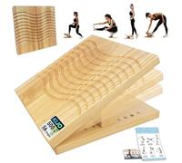 KIJO Studio - Tabla de estiramiento de madera, derechos de autor, 16 posiciones ajustables, tabla inclinada ajustable para estirar las piernas, tipo onda